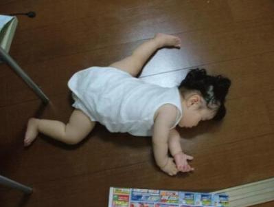 baby sleeping , crazy posture, funny