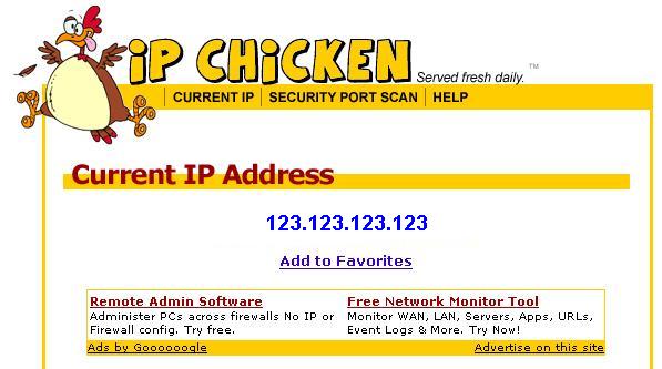 IP Config, Funny, Site, Bogus, chicken