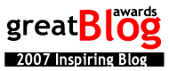 Blog,Award, Great Blog Awards 2007, Inspiring Blog, Web Traffic, Internet Marketing