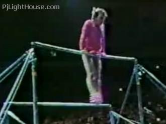 Funny Gymnastics 1981 Nadia Tour Paul Hunt on Uneven Bars, Carzy, Funny, gymnastics , comedy, paul hunt,uneven, bars 