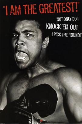 Inspirational, Muhammad Ali, Cassius Marcellus Clay Jr, gold medal, World Heavyweight Champion, float like a butterfly, sting like a bee, Photo, Poste