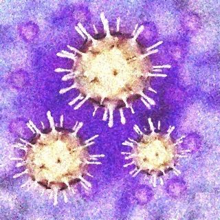 Viral-h1n1-flu-virus-purple